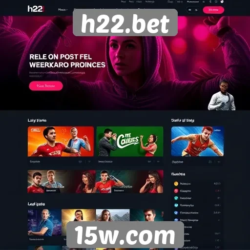 Interface do site h22.bet é designada para facilidade de uso